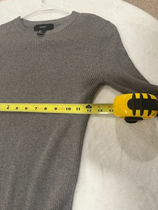 Forever 21 Ribbed Knit Long Sleeve Midi Dress-Size Small - Picture 6 of 6